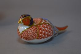 A ROYAL CROWN DERBY PAPERWEIGHT, Pheasant