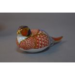 A ROYAL CROWN DERBY PAPERWEIGHT, Pheasant