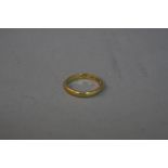 A 22CT BAND, ring size M, total weight 3.6 grams