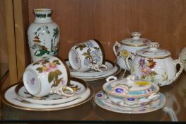 A GROUP OF ROYAL WORCESTER, to include teawares, vase, etc, pattern No 4160, No 356, etc