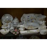 VARIOUS AYNSLEY ORNAMENTS AND TRINKETS, to include 'Just Orchids', 'Cottage Garden', 'pembroke', etc