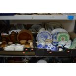 FIVE BOXES OF KITCHEN CROCKERY, DINNER AND TEA WARES including Hornsea, Myott and George Jones (five