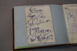 BEATLES INTEREST: Autographs of Ringo Starr, John Lennon, George Harrison and Paul McCartney ,