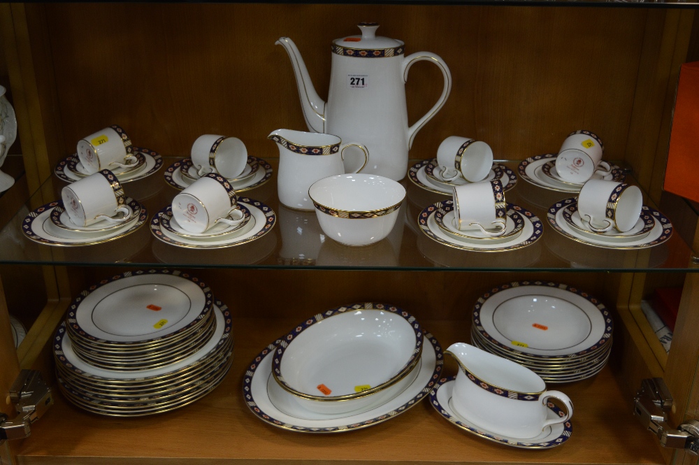 ROYAL CROWN DERBY 'KEDLESTON' DINNERWARES, A1315, to include coffee pot, milk jug, sugar bowl, two