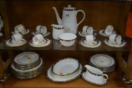ROYAL CROWN DERBY 'KEDLESTON' DINNERWARES, A1315, to include coffee pot, milk jug, sugar bowl, two
