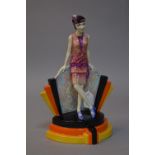 A BOXED KEVIN FRANCIS PEGGY DAVIES LIMITED EDITION RITZY GIRL FIGURE, 'Hullabalu - Lu', modelled