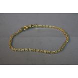 A 9CT BOX BRACELET, approximate length 19cm, approximate weight 6.3 grams
