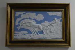 A LIMITED EDITION WEDGWOOD JASPERWARE PLAQUE, 'The Fall of Phaeton', modelled from work by George