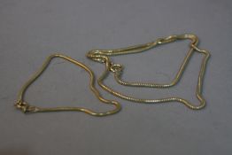 A 9CT MATCHING NECKLACE (46CM) AND BRACELET (18.5CM), total weight 10 grams