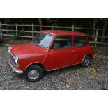 AN AUSTIN MINI CITY IN RED, 998cc, petrol, first registered 1981, mileage shown 57868, V5 present,