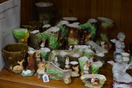 A COLLECTION OF EASTGATE AND HORNSEA FAUNA WARES, comprising jugs and vases (over 20 pieces)