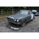 A DAIMLER SOVEREIGN 4.2 IN GREY, first registered (as per V5C) 1978, mileage shown 02188, V5 present