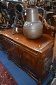 A VICTORIAN WALNUT CHIFFONIER, with carved raised back and single long drawer, approximate size