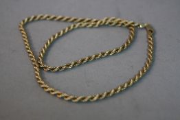 A 9CT ROBE CHAIN, approximate length 46cm, approximate weight 16.8 grams