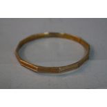 A 9CT BANGLE, approximate diameter 8cm, approximate weight 8.3 grams