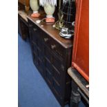 AN OAK DRESSER, with two drawers