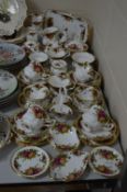 A COLLECTION OF ROYAL ALBERT OLD COUNTRY ROSES, including twenty one piece tea set, sandwich tray,