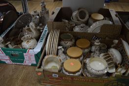 THREE BOXES OF FOSTERS POTTERY OVEN TO TABLEWARE, brown and cream mottled glaze design (3 boxes)
