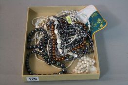 A COLLECTION OF FRESHWATER CULTURED PEARL NECKLACES, eight cultured fresh water pearl necklaces of