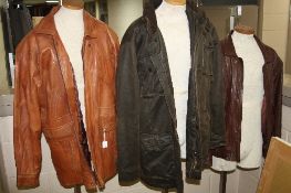 A HOWARTH GENTS WAX JACKET SIZE XL, together with two other jackets sizes M and XL (3)