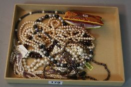 A COLLECTION OF FRESHWATER CULTURED PEARL NECKLACES, eight cultured freshwater pearl necklaces of