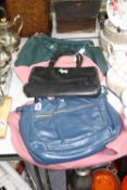 THREE LEATHER 'RADLEY' HANDBAGS, all with dust bags