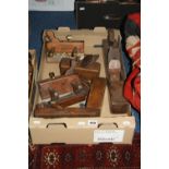 VARIOUS WOODEN WOODWORKING PLANES