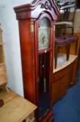 A MODERN TEMPUS FUGIT LONGCASE CLOCK, signed C. Wood & Son, approximate height 184cm (winding key)