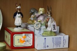 THREE BOXED ROYAL ALBERT BEATRIX POTTER FIGURES, 'Fierce Bad Rabbit', 'Jeremy Fisher' and 'Diggory