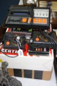 A VINTAGE GRANDSTAND VIDEO GAMING CONSOLE, in its original box and outer with three games,