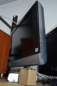 A JVC 26'' FSTV, (remote) and a Toshiba DVD player (2)