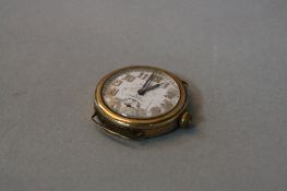 AN OMEGA WATCH HEAD, marked on white enamel face Yates Chesterfield