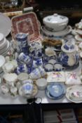 VARIOUS CERAMICS AND MINIATURE TEDDY, to include Royal Crown Derby trinkets, Burleigh Ware '
