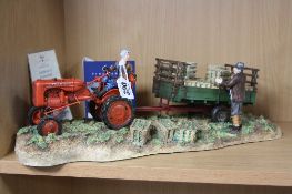 A LIMITED EDITION BORDER FINE ARTS FIGURE GROUP 'Cut and Crated' (Allis Chalmers Tractor), B0649