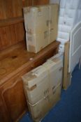 FOUR BOXED ITEMS, including a coffee table, occasional table, clothes rail and TV stand
