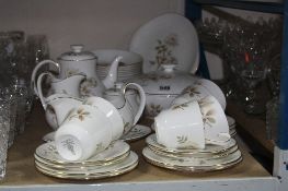 A ROYAL DOULTON YORKSHIRE ROSE PATTERN DINNER SERVICE, (over 35 pieces)