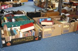 FOUR BOXES OF BOOKS, to include military etc