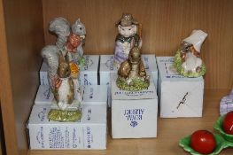 SIX BOXED ROYAL ALBERT BEATRIX POTTER FIGURES, 'Fierce Bad Rabbit', 'Goody Tiptoes', 'Timmy