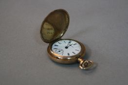 A LADIES HUNTER POCKET WATCH, (no glass), approximate weight 33.5 grams