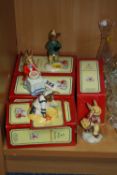 FOUR BOXED ROYAL DOULTON BUNNYKINS FIGURES, to include 'Happy Birthday' DB21, 'Sailor' DB166 (