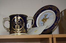 TWO PIECES LIMITED EDITION SPODE COMMEMORATIVES, produced by Order of the European Movement to