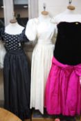 A QUANTITY OF BALL GOWNS, SKIRTS, TOPS ETC