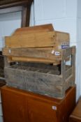 VINTAGE BOTTLE CRATE, with space for fifteen bottles, stamped Etablissements Guetier & Cie Rennes