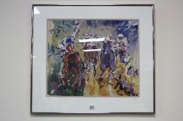 AFTER G. PRICE, a Limited Edition colour print of a Horse Race, No.4/30, numbered and signed in