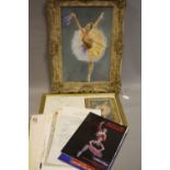 A COLLECTION OF ITEMS RELATING TO THE KIROV BALLERINA YULIA MAKHALINA, including a framed painting