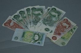 BANKNOTE SELECTION, to include fifteen consecutive Page one pound banknotes HY38- 66 to 80