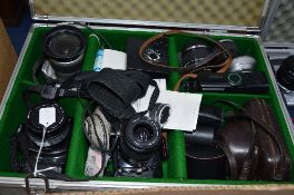 AN ALUMINIUM CASE OF MINOLTA CAMERAS AND EQUIPMENT, these include a 404Si fitted with a 28-80mm 1: