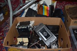 TWO BOXES OF MOSTLY POLAROID CAMERAS, including a J66 Land Camera