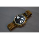 A BREITLING GENTS GOLD PLATED TOP TIME CHRONOGRAPH WRISTWATCH, Valjoux 7730 movement (please note