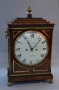A GEORGE III THOMAS PACE OF LONDON MAHOGANY CASED EIGHT DAY BRACKET CLOCK, gilt metal pineapple
